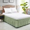 Elastic Bed Skirt Solid Color Ruffled Bed Skirt Elastic Bed Skirt Multiple Colors Multiple Sizes