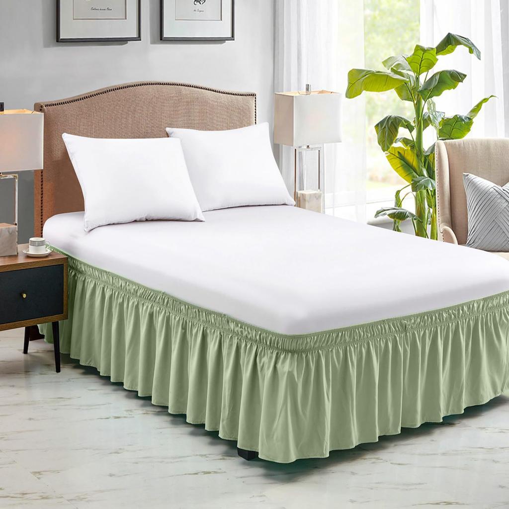 Elastic Bed Skirt Solid Color Ruffled Bed Skirt Elastic Bed Skirt Multiple Colors Multiple Sizes