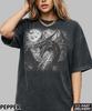 Vintage Dragon 90s Style Graphic T-Shirt,Dragon Fantasy Lover Gift,Dark Art Dragon Castle Gothic Top,Vintage Medieval Fantasy Dragon Shirt