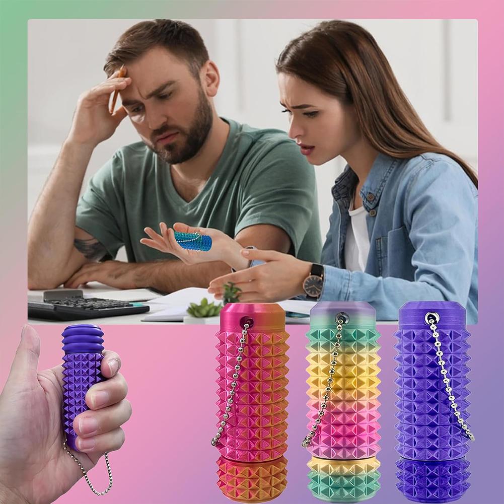Little Ouchies Fidget Mini Grippie Spike Small Grip Sensory Toy for Anxiety Stress Relief Pain Stimming Roller Toy Keychain Gift
