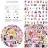 50pcs Bocchi The Rock Waterproof Reusable Adhesive Graffiti Stickers Decorate Luggage/trolley Cases