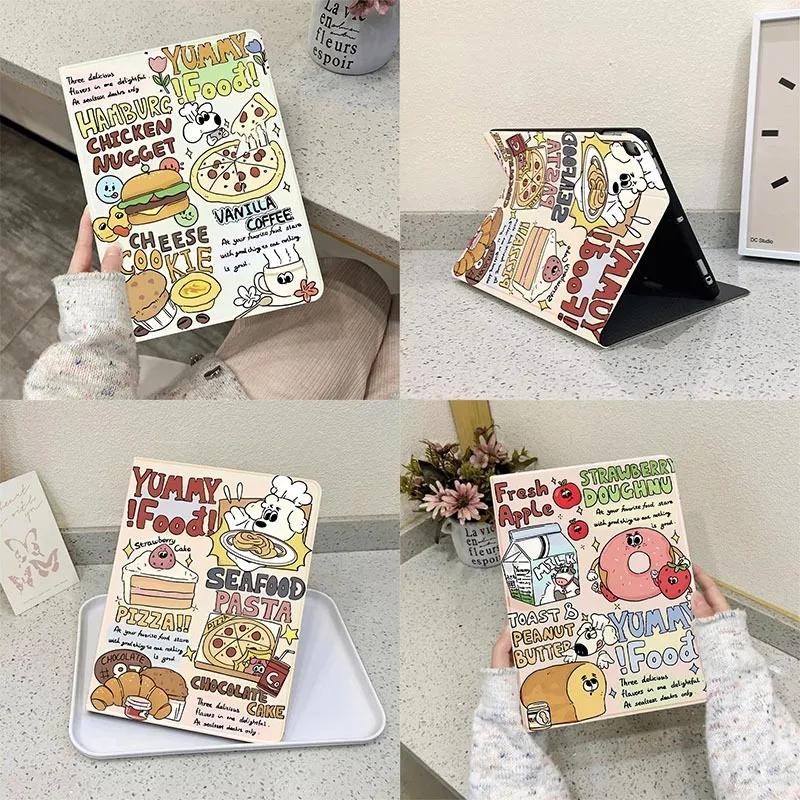 Food Graffiti Computer Case for Ipad 7th Generation Case 10.9 10th Gen IPad Air 5 4 10.9 Cases Pro 11 2nd 3rd 4th Ipad Air Case