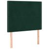 Box Spring Bed with Mattress & LED Lighting Dark Green 90 X 200 Cm Velvet