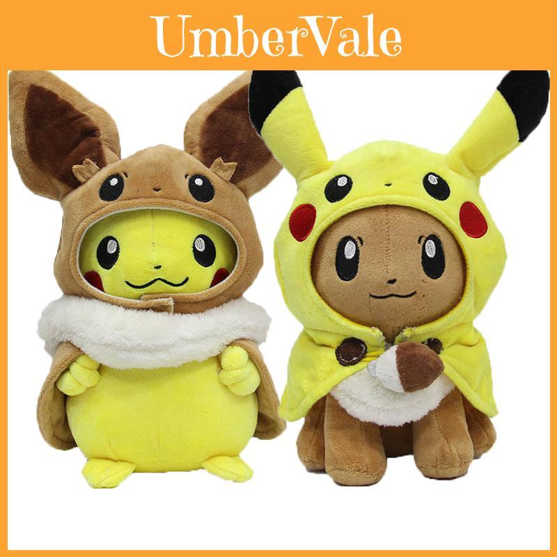 Adorable Pokemon Center Eevee Pikachu Plush Doll Figure Soft Stuffed Animal Toy Gift