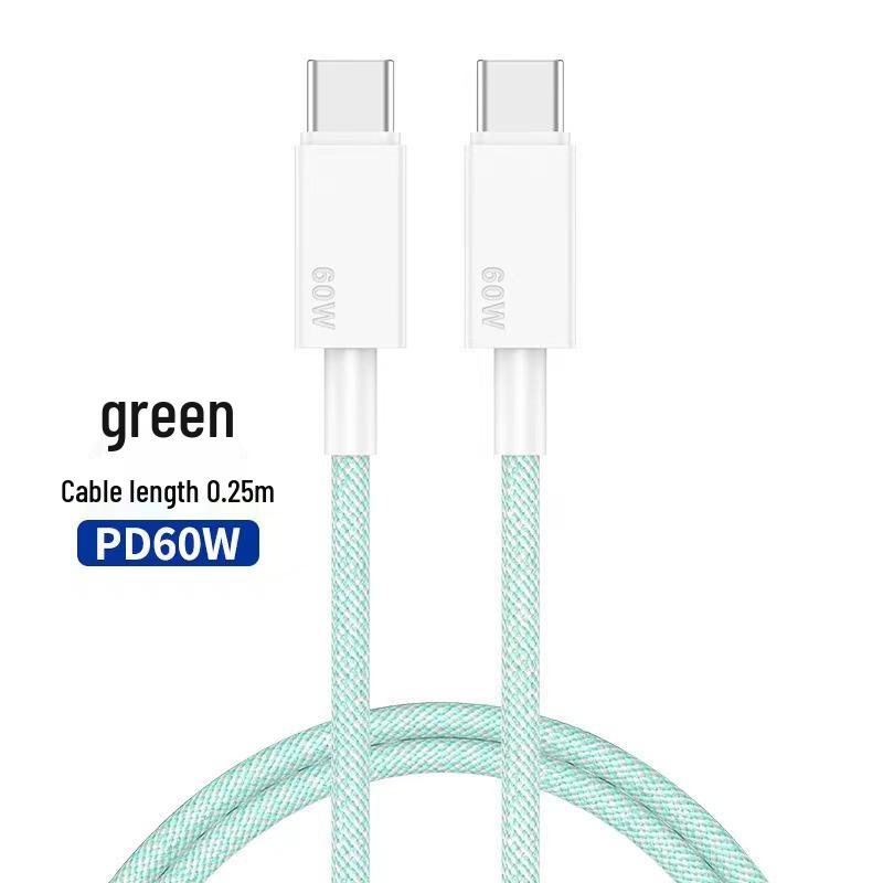 Dual-Head 60W Type-C PD Fast Charging Cable for Apple iPhone 15