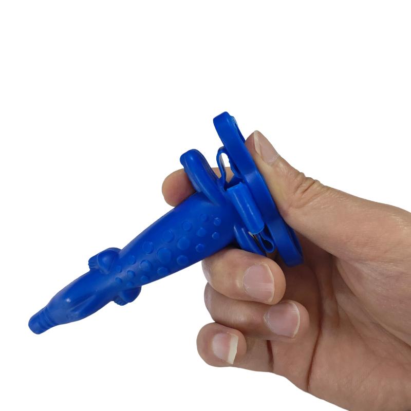 1 ks opakovaně použitelný roztomilý ochranný kryt na jehlu ve tvaru krokodýla, kryt na zubní stříkačku, nástroj pro zubního lékaře na injekční podávání