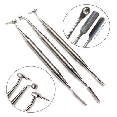 1 Stück oder 3 Stück Dentales Knochenpulver Füllinstrument Periostaler Spalter Membran Hebewerkzeuge Knochentransplantat Packer Transplantatträger Stopfer