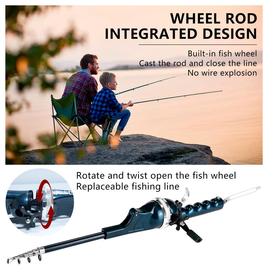 New Portable Telescopic Fly Rod & Reel, Compact Folding Fishing Rod for Outdoor Adventures – Mini Travel Fishing Gear