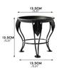 Iron Art Iron Flower Rack Black Mini Flowerpot Stand Creative Three-legged Plant Stand  Balcony