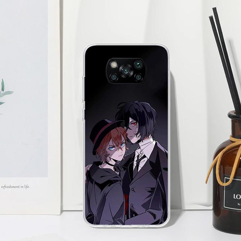 Bungo Stray Dogs Double Black Phone Case For Xiaomi Poco X7 X6 X5 M7 M8 Pro F7 Ultra Redmi 15C 15 13C 13 12C 12 10 10C 10A Art F