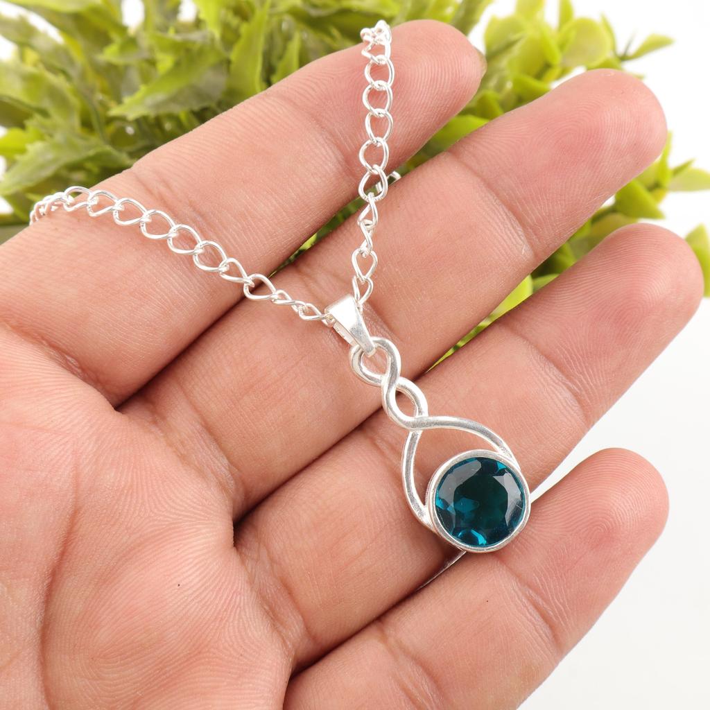 Apatite Gemstone Jewelry, 925 Solid Sterling Silver Jewelry, Handmade Gorgeous Silver Pendant For Thanksgiving Gift