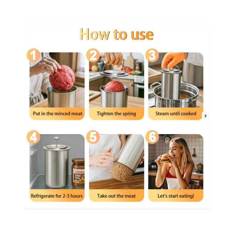 Stainless Steel Meat Steamer With Thermometer For Home Cooking And Gift