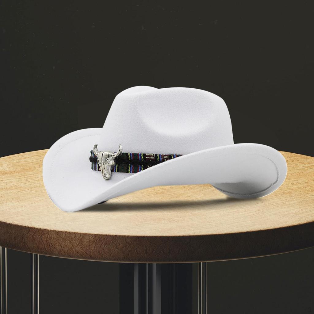 Western Cowboy Hat, Size Fits Most Fancy Dress Props up Cowgirl Wide Brim for Party Women Role
