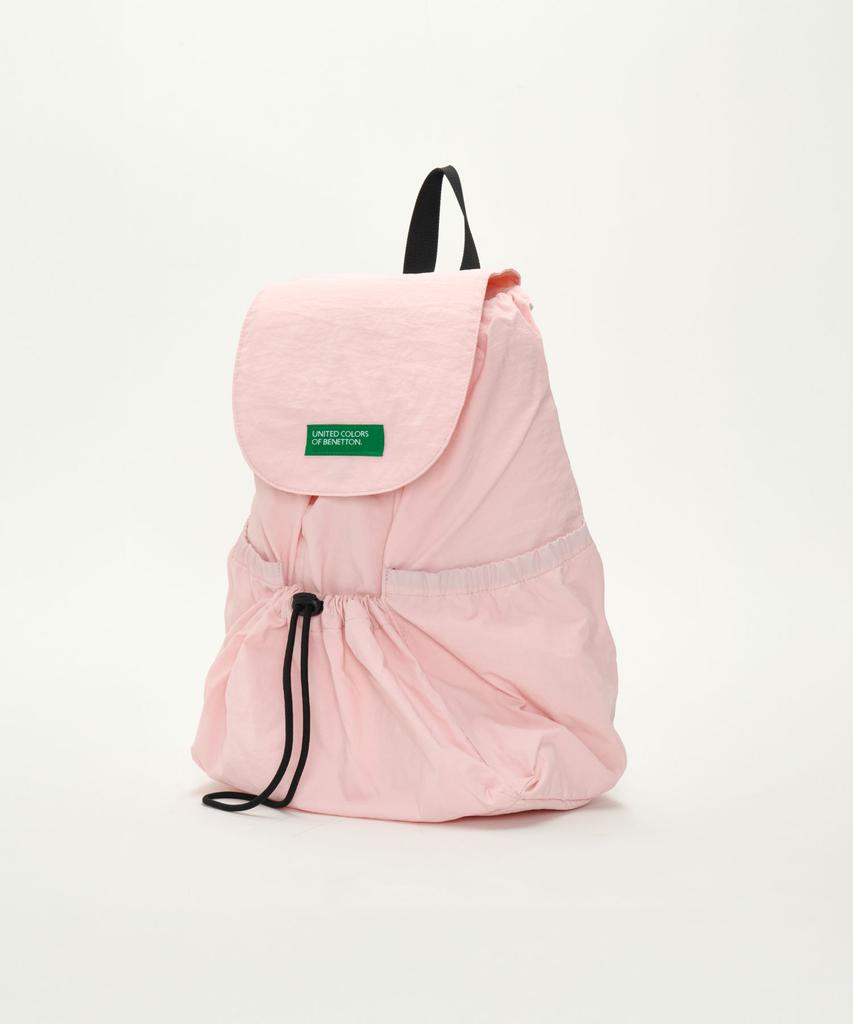 Benetton Shirred Laptop Backpack - [Pink]