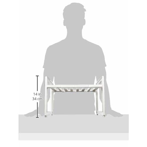 Pearl Metal Under-Bathroom Space Rack, White, 360-530cm, Extendable, Freely Adjustable, HB-4813