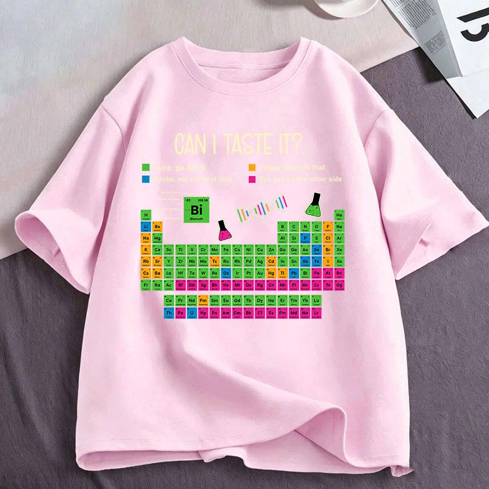 Can I Lick It Periodic Table Chart Science Teacher Funny Meme T Shirt Unisexs Unisex Fashion Cotton Oversized Short Sleeve TShirts