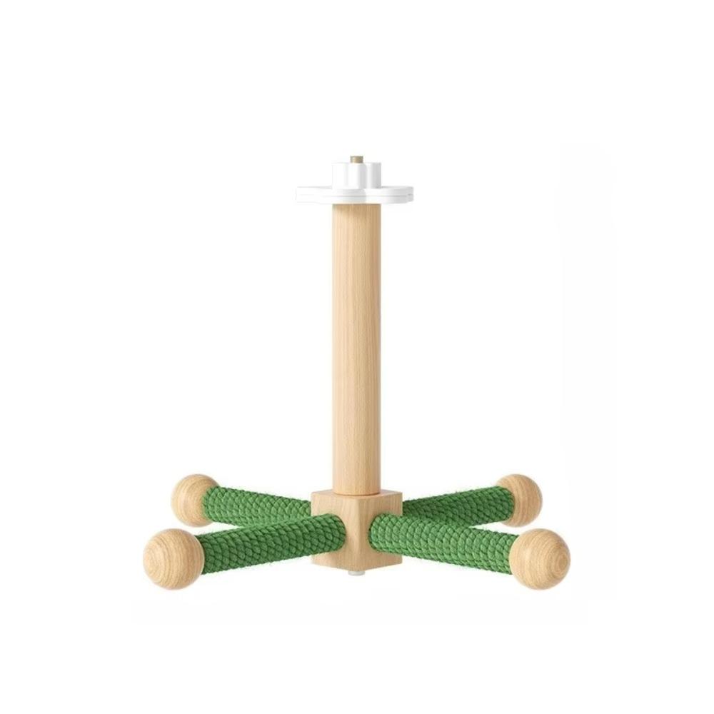 

360° Rotatable Rotating Windmill Bird Perch Colorful Design Chew-Proof Construction Parrot Play Rack Easy Assemble зелёный