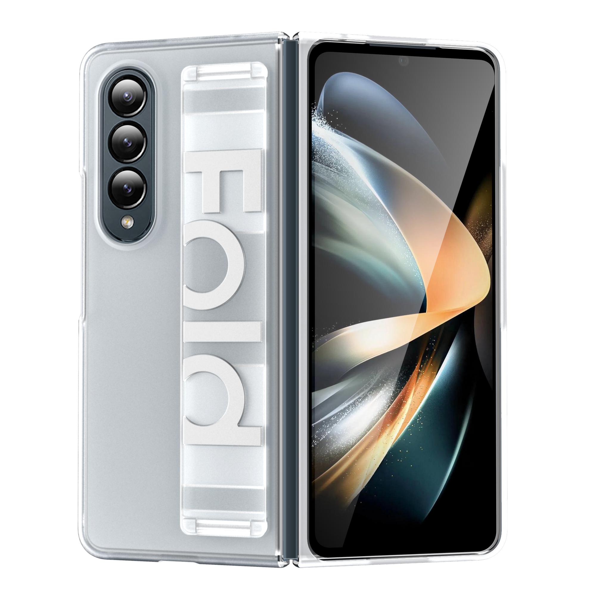 Luxuriöses ultradünnes mattes Silikon-Armband-Case für Samsung Galaxy Fold 6 5 4 3 Transparentes faltbares stoßfestes Hartschalen-Rückcover Z Fold 6
