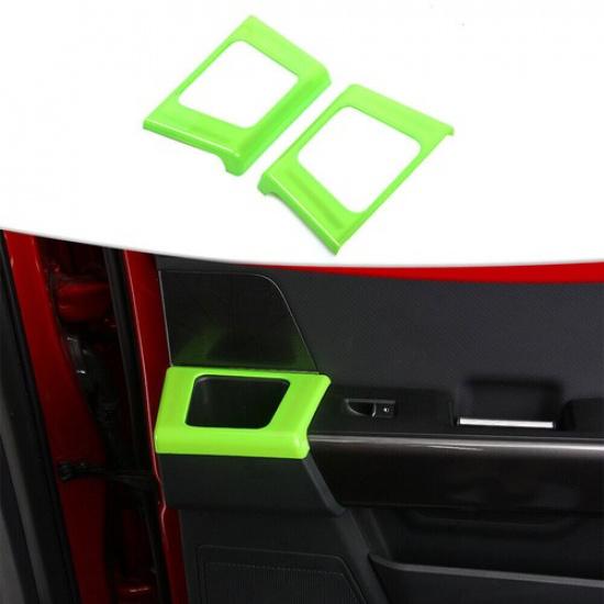 Light Green Rear Door Handle Cup Holder Panel Trim Frame For Ford F150 2021-2022