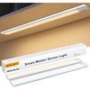 3 Color Tempers Dimmable Under Cabinet Lights Wireless[2 Pack], Rechargeable LED Motion Sensor Lighting Indoor, Magnetic Closet Lights (Silver-2