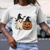Halloween T Shirt Men Women Casual Short Sleeve Graphic Tee Print Cosplay Funny Halloween Pumpkin Tops Summer Y2k Clothes