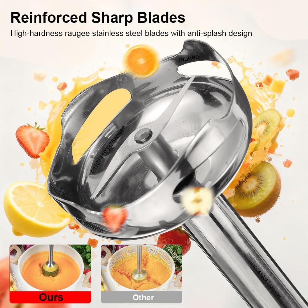 Electric Blender Handheld Meat Vegetable Rotary Mixer 4 in 1 Smoothies Whisk Machine Kitchen Immersion Blender Food Chopper