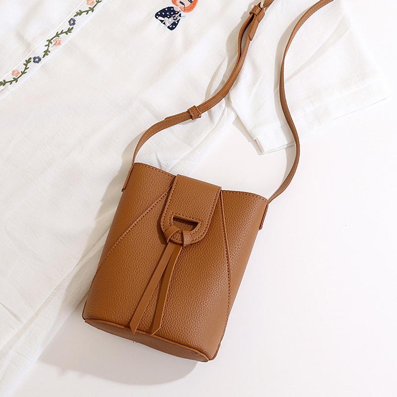 Women's Shoulder Bags Soft Hasp PU Leather Mini Handbag Large Capacity Crossbody Bags Solid Color Phone Purse CLE