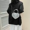 Heart Shaped Mini Handbag For Women Stylish Casual Pu Tote Crossbody Bag In Black Rose Pink Silver And Green