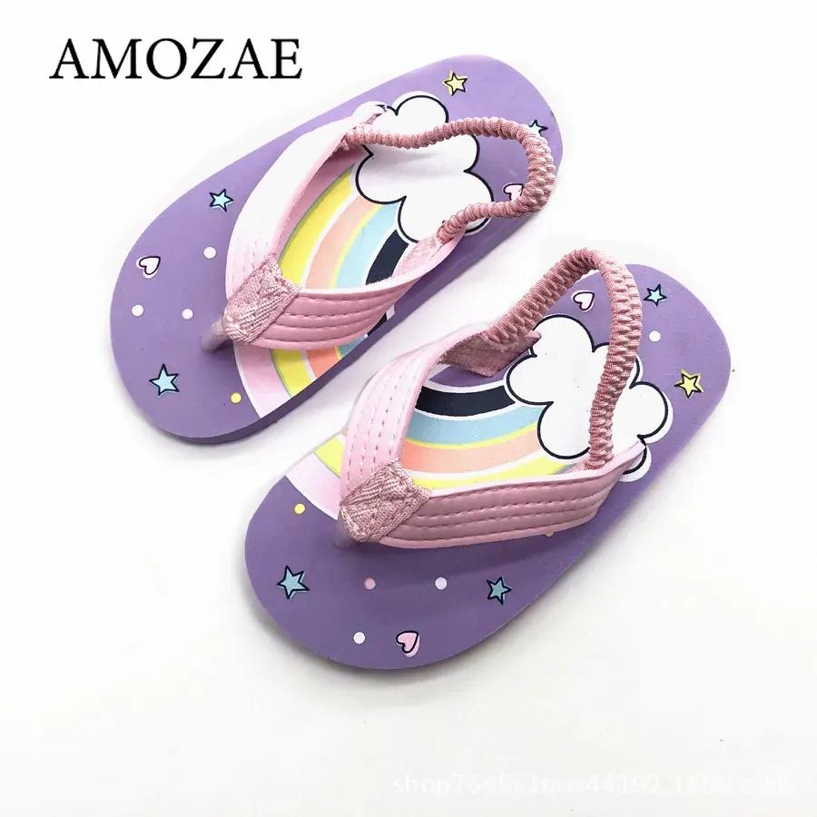 Kinder Flip-Flops Schuhe Cartoon Sommer EVA Weiche Sohle Indoor Baden Anti-Rutsch Mädchen und Jungen Sandalen Strand und Pool Hausschuhe