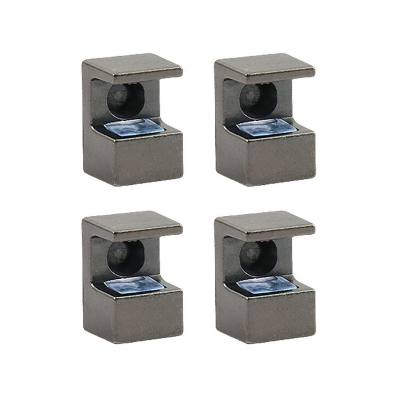 4 Stück verstellbare Glasklemmen Stabile Halterungen aus Zinklegierung Zubehör für 10 12 mm dicke Gläser in eleganten Farbdesigns