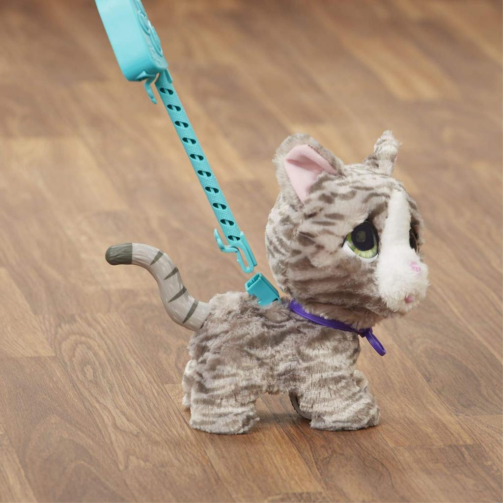 FurReal Walking Electric Plush Fun Pet Ages 4 and Walkalots Kitty Authentic Product Kitten, Toy, Meowing, Sounds, Hopping, Up, E4781,