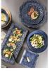 European Baroque Embossed Ceramic Dinner & Soup Plate Set