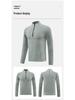 Men's Quick-Dry Long Sleeve Sun Protection T-Shirt with Half Zip for Sports & Fitness