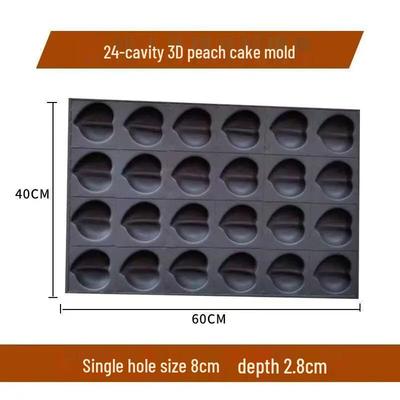 24-Hole Peach Shape Cake Baking Mold