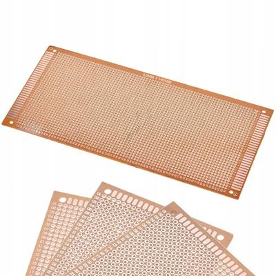 Einseitige Prototypenplatine 63 x 140 mm – Zum Aufbau von THT-Schaltungen | Lochraster 2,54 mm | 4 Befestigungslöcher