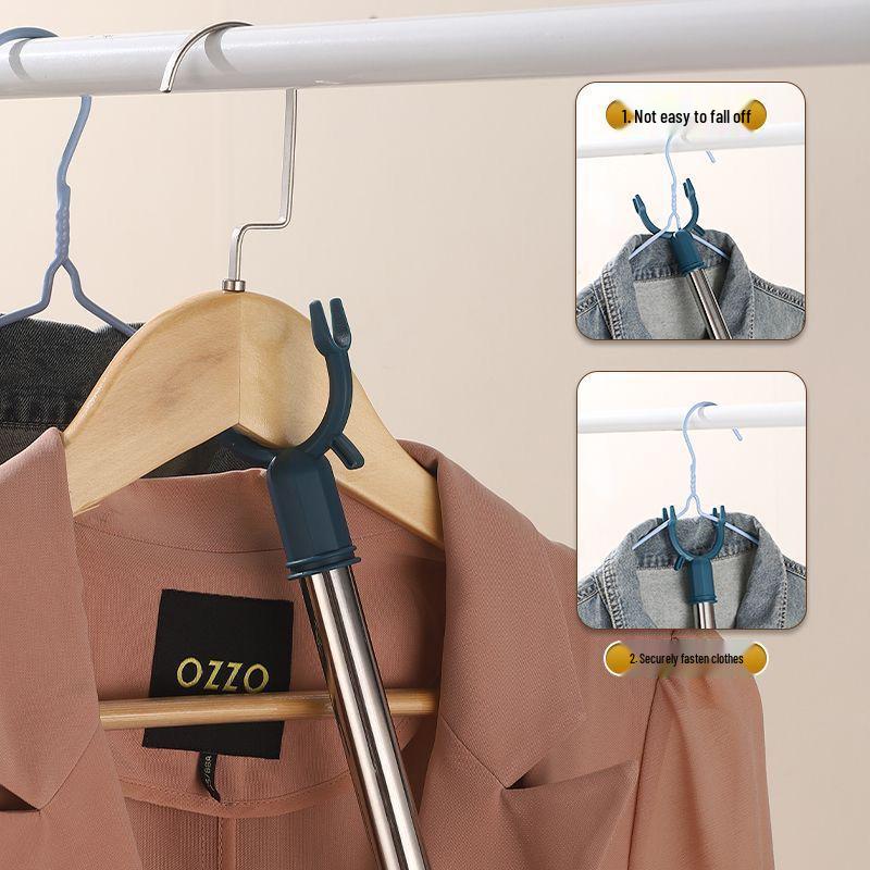 Telescopic Stainless Steel Clothes Drying Rack with Extension Rod