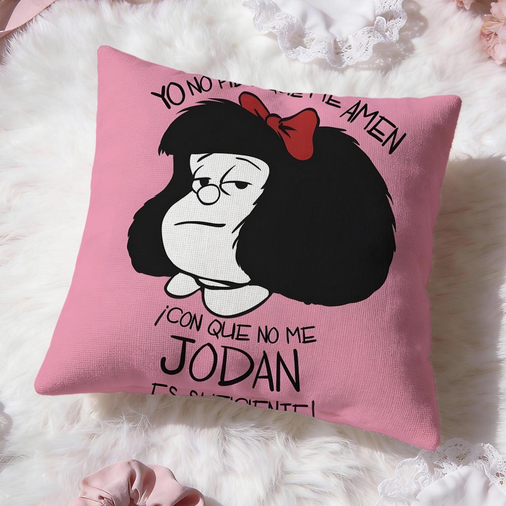 Anime M-MafaldaS Cushion Cover Premium Comfort Reversible Pillow Cove -Two in One Design for Any Room & Car Interior