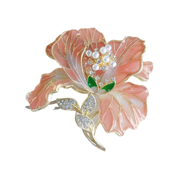 Künstlerischer Blumen Pin Handgefertigt Strasssteine Details Modeschmuck Anmutige Blumen Brosche Geeignet für Stilvolle Outfits