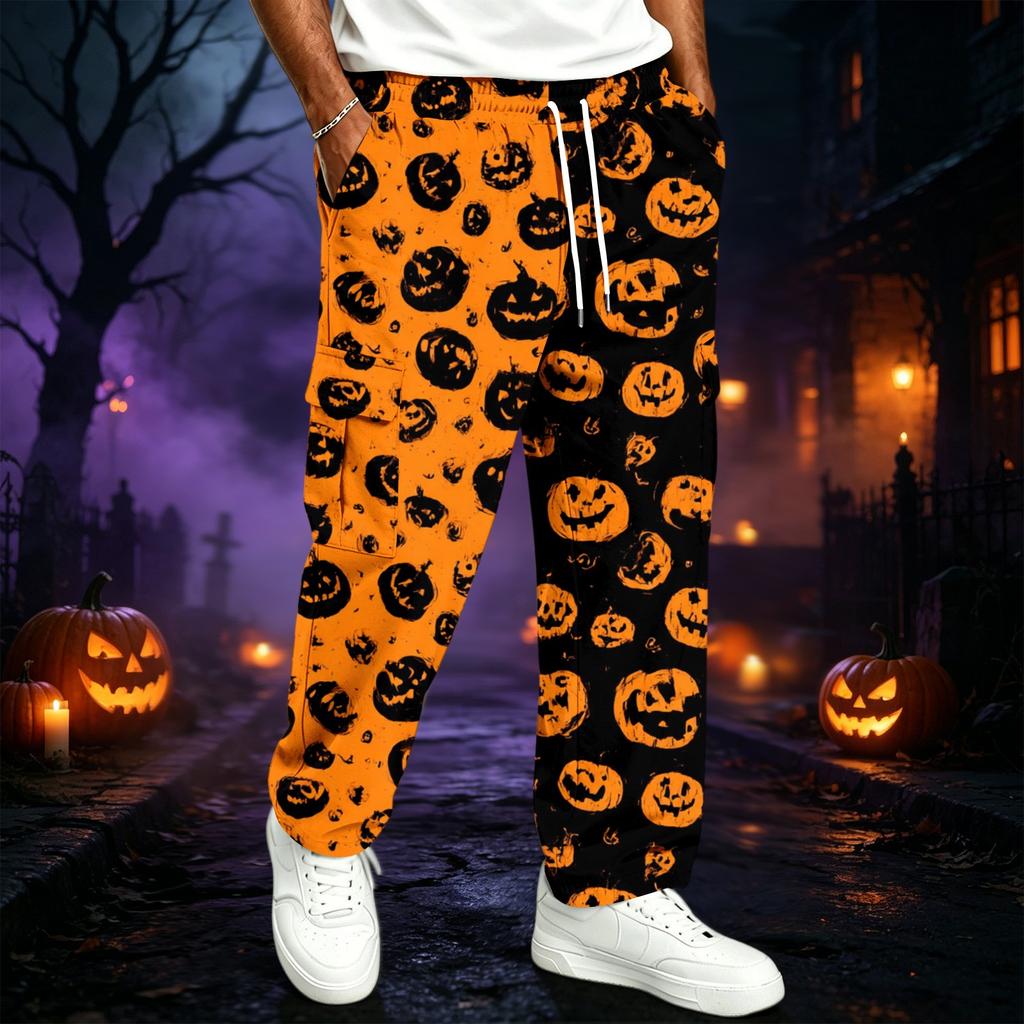 Men's Casual Straight Leg Drawstring Cargo Joggers for Daily Commute and Workout