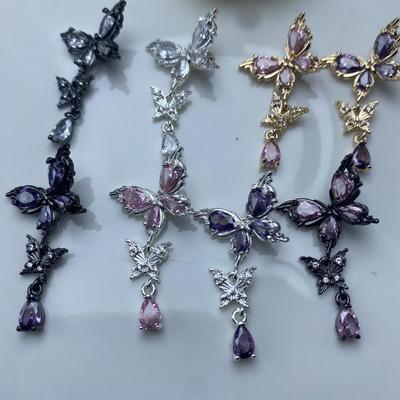 Doppel-Schmetterling Strass-Nagelkunst-Anhänger und Abstandshalter Perlen Zubehör.