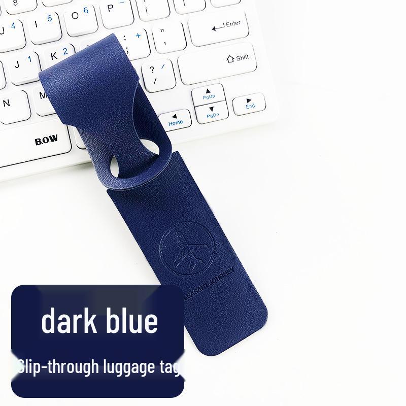 Double-sided Leather Luggage Tag with Cardstock Strap