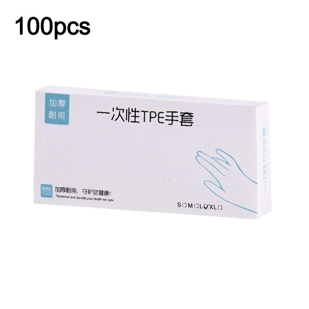 

100/200Pcs New Transparent Disposable Gloves Food Grade Leak-proof Cleaning Gloves TPE Oil-proof Latex Free Gloves Household