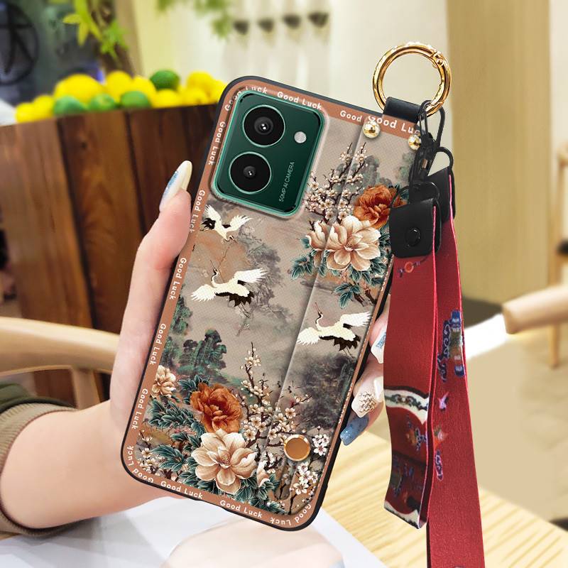 Waterproof Chinese style Phone Case For Nokia HMD Pulse/Pulse+/Pulse Pro Anti-knock Soft case Wristband Anti-dust Ring