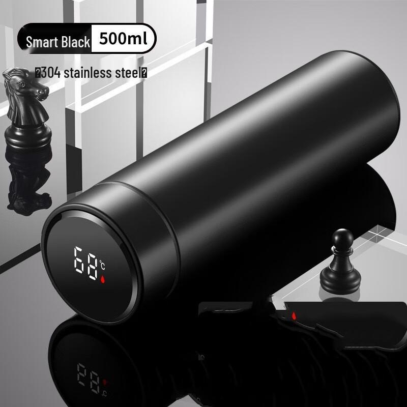 Shangqi Double-Walled Insulated Bottle Gift Set - Black (2-Pack)