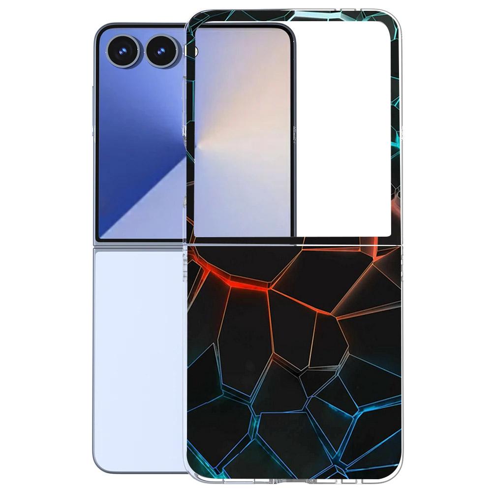 Für Samsung Galaxy Z Flip 7 6 5 4 3 Hülle Mode Malerei Hart-PC Transparente Abdeckung Für Galaxy Z Flip7 Faltbare Hüllen Funda Coque