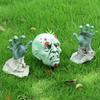 Zombie in the Ground Halloween Decor Set Terrifying Zombie Skull Insert for Lawn Haunted House Secret Room Scene Layout Props