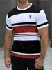 Men's 3DShort-sleeved Striped Design T-shirt, Short-sleeved T-shirt, Quick-drying, Breathable, Comfortable, Casual, Street Style