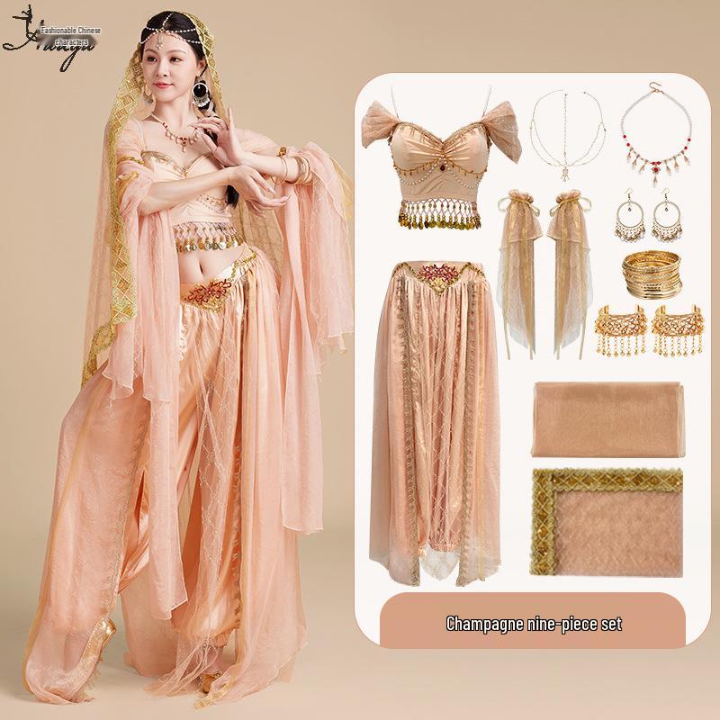 Prinzessin Jasmin Halloween Cosplay Kostümset für Damen