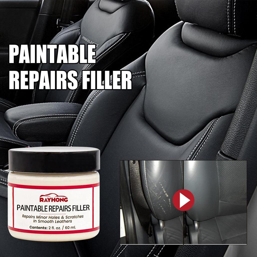 RAYHONG Leather Repair Paste for Scratched Auto Seats & Sofa Damage
