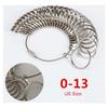 Metal Finger Ring Sizer - Aluminum Alloy Ring Gauge Measuring Tool for Jewelry Making, Mandrel Standard Size